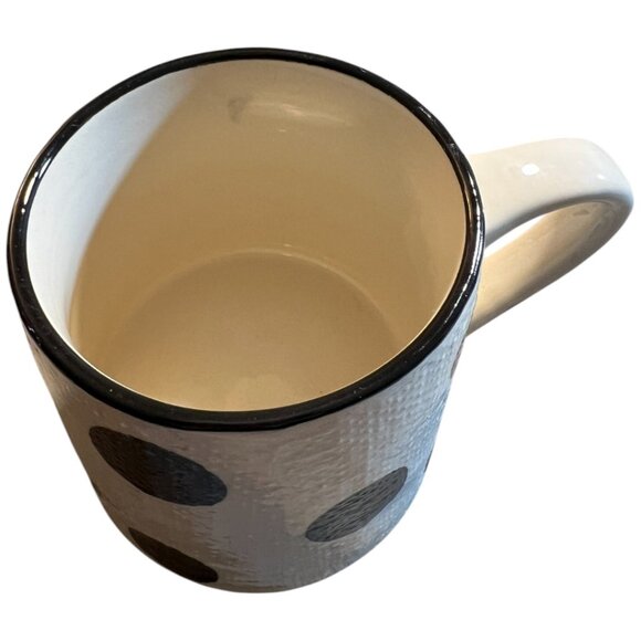 Ceramic Polka Dot Mug Textured Exterior, Microwave & Dishwasher Safe Glazed 4" T - Picture 7 of 13